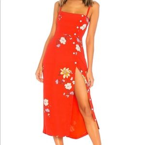 Capulet Janette Midi Dress - red floral